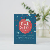 Terug naar school evenement herfst appel confetti  briefkaart (Staand voorkant)