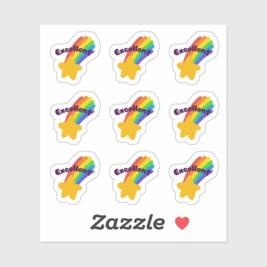 Terug naar School "Excellent" Stickers (Vel)