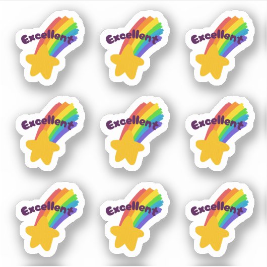 Terug naar School "Excellent" Stickers (Voorkant)