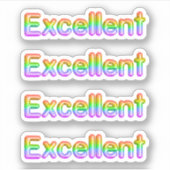 Terug naar School "Excellent" Stickers (Voorkant)