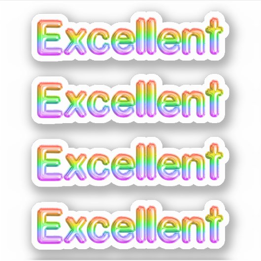 Terug naar School "Excellent" Stickers (Voorkant)