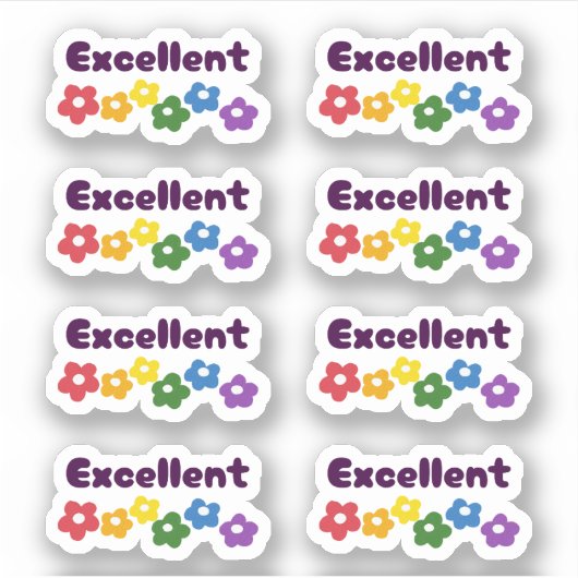 Terug naar School "Excellent" Stickers (Voorkant)
