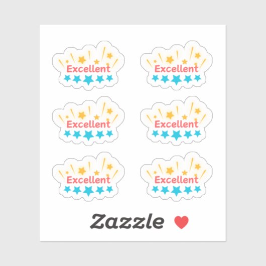 Terug naar School "Excellent" Stickers (Vel)