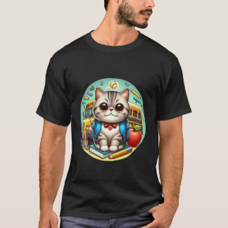 Terug Naar School Exotische Korthaar Kat Jongens M T-shirt