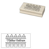 Terug naar School Familienaam Thema Rubberstempel (Gestempeld)