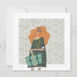 Terug naar school Fashionista Mode-illustratie Kaart