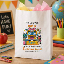 Terug naar school-feest! Bewerkbare eindejaars zom