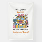 Terug naar school-feest! Bewerkbare eindejaars zom Spandoek (Verticaal)