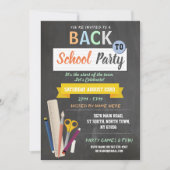 Terug naar school Feest Leraar schoolbord Fun Uitn Kaart (Voorkant)