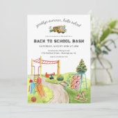 Terug naar school | Feest op het speelplein park Kaart (Staand voorkant)