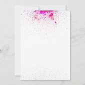 Terug naar school feest Paint Splatter Invite - ro Kaart (Achterkant)