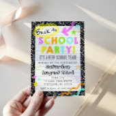 Terug naar school feest uitnodiging