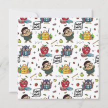 Terug naar School Flat Kaart