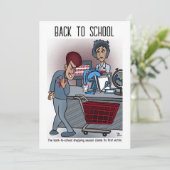 Terug naar School Flat Wenskaart Kaart (Staand voorkant)