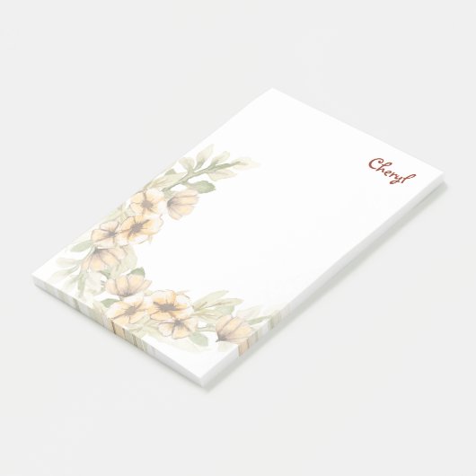 Terug naar School Floral Post-it® Notes (Schuin)