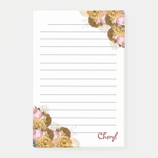 Terug naar School Floral Post-it® Notes (Voorkant)