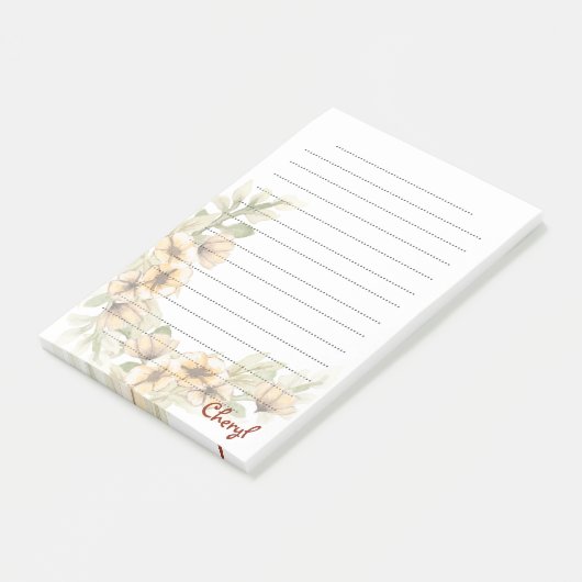 Terug naar School Floral Post-it® Notes (Schuin)