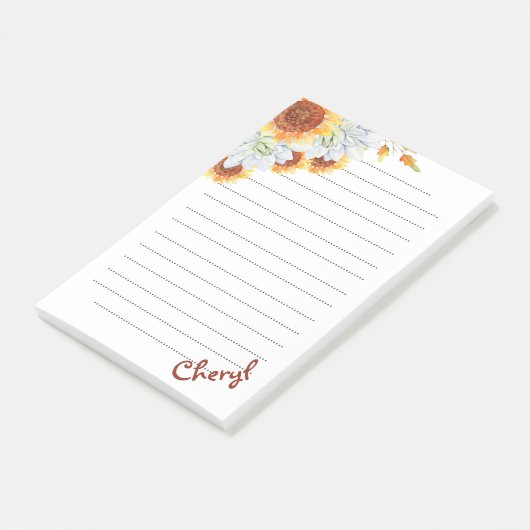 Terug naar School Floral Post-it® Notes (Schuin)