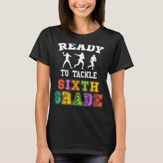 Terug naar school Football klaar om het zesde Afst T-shirt