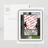 Terug naar school Foto Lijst Briefkaart (Voorkant / Achterkant)