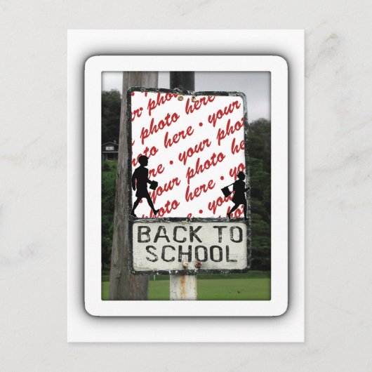 Terug naar school Foto Lijst Briefkaart (Voorkant)