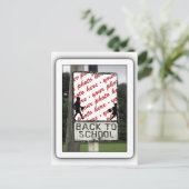 Terug naar school Foto Lijst Briefkaart (Staand voorkant)