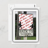 Terug naar school Foto Lijst Briefkaart (Voorkant / Achterkant)