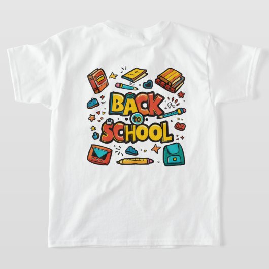 Terug naar School Fun Design T-shirt (Laag Achter)