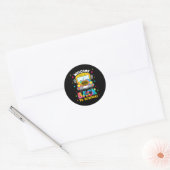 Terug naar School Fun Outfit School Bus Driver Ronde Sticker (Envelop)