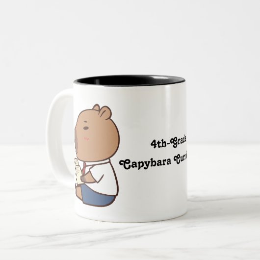 Terug naar School Funny Capybara Mok | Schattigee (Voorkant links)