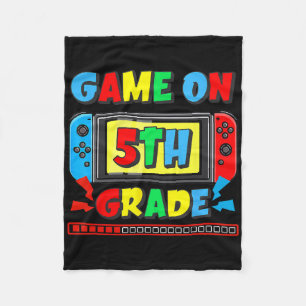 Terug naar school Game On 5e klas grappige gamer k Fleece Deken