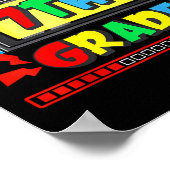 Terug naar school Game On 7e klas grappige gamer k Poster (Hoek)