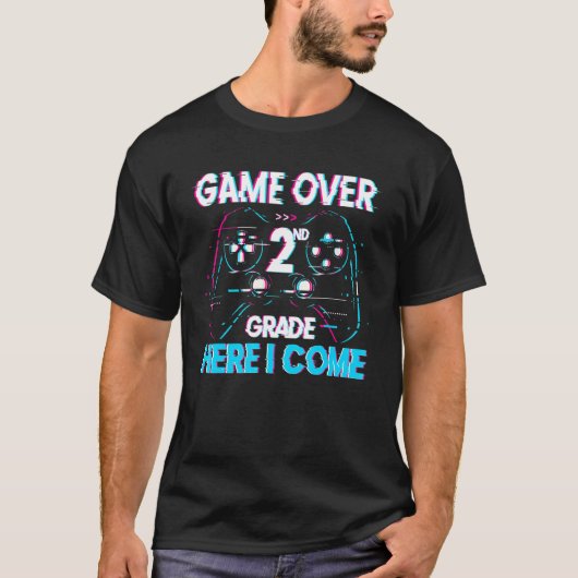 Terug naar school Game over tweede klas hier kom i T-shirt (Voorkant)