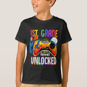 Terug naar school GamePad 1e klas niveau Unloc T-shirt