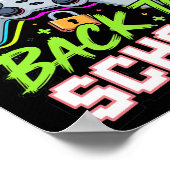 Terug naar school gamer controller cool grappige v poster (Hoek)