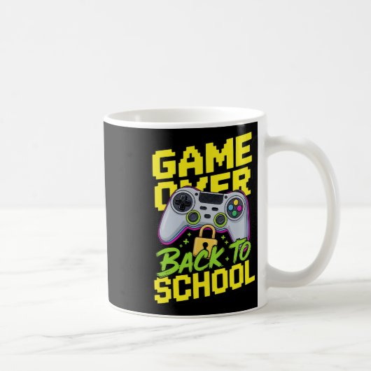 Terug Naar School Gamer Controller Grappige Pun Gr Koffiemok (Rechts)