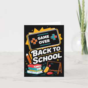 Terug naar school gamer niveau omhoog nieuw school kaart
