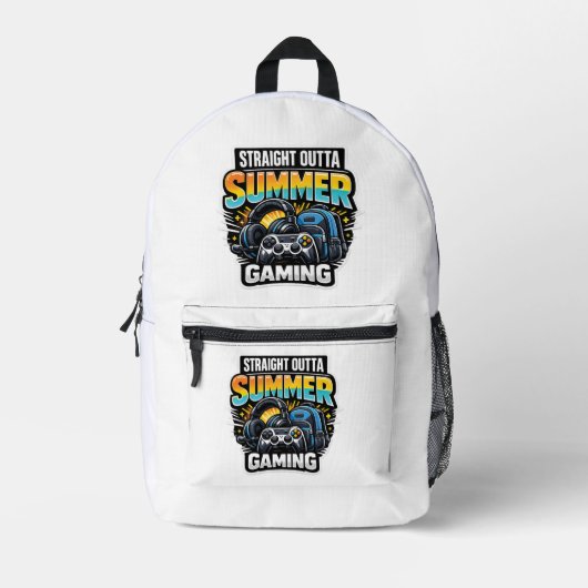 Terug naar school Gaming Design Bedrukte Rugzak (Voorkant)