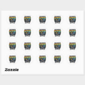 Terug naar school Gaming Design Ronde Sticker (Vel)