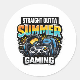 Terug naar school Gaming Design Ronde Sticker