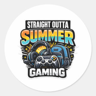 Terug naar school Gaming Design Ronde Sticker