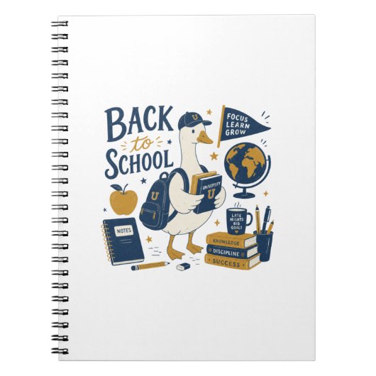 Terug naar school Gans Universiteit Notitieboek (Voorkant)