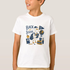 Terug naar school gans vintage esthetiek t-shirt