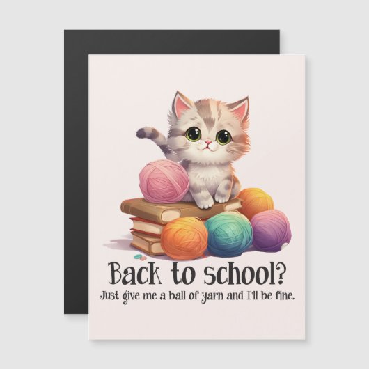 Terug naar school? Geef me gewoon garen (Voorkant / Achterkant)