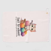 Terug naar school? Geef me gewoon garen Golfhanddoek (Horizontaal)