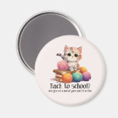 Terug naar school? Geef me gewoon garen Magneet (Voorkant / Achterkant)