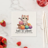 Terug naar school? Geef me gewoon garen Servet (Insitu)