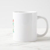 Terug naar school" geïllustreerd potlood & appel k grote koffiekop (Rechts)