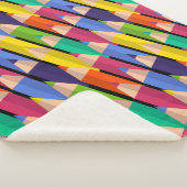 terug naar school gekleurde potloden sherpa deken (3/4)