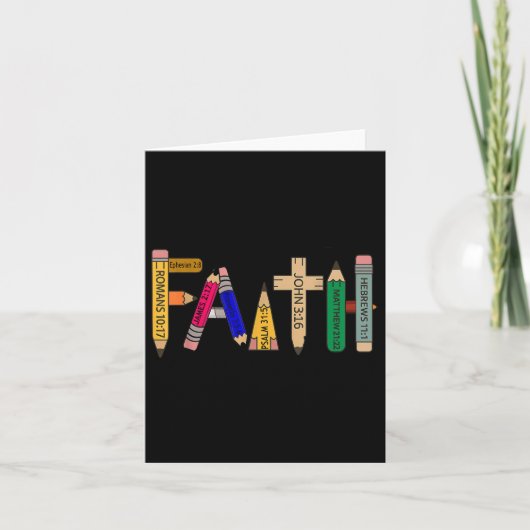 Terug-naar-school geloof potlood Bijbelvers christ Kaart (Voorkant)